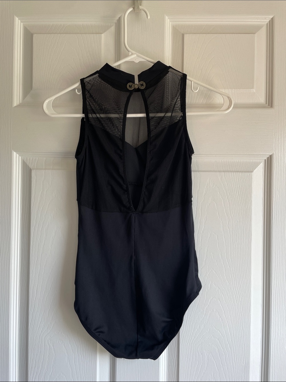 AinslieWear Black Sleeveless Mesh Leotard - Picture 2 of 8